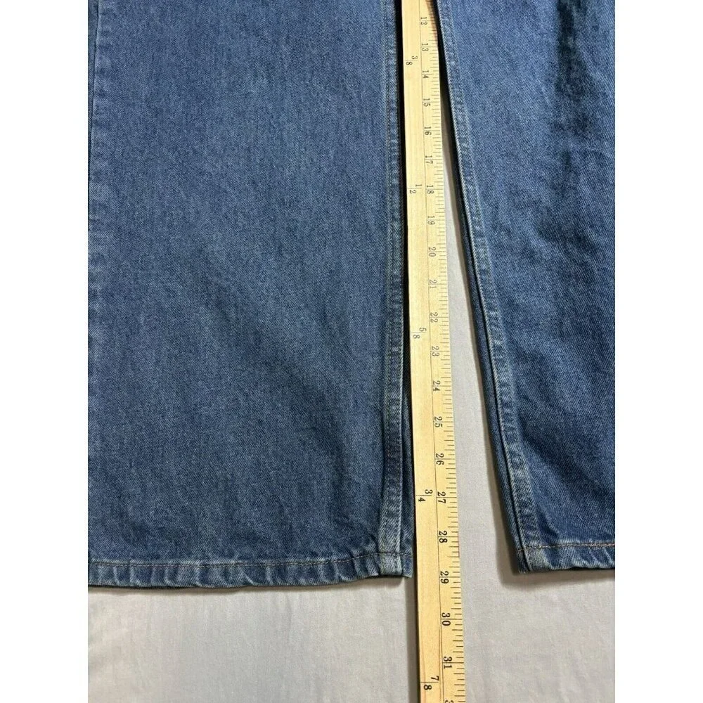 NEW NWT 40X30 Faded Glory Blue Light Stonewash Relaxed Fit Straight Denim Jeans